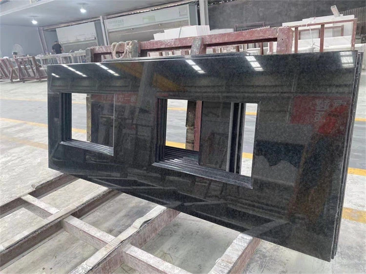 Black granite countertops kitchen with sink cutout Black granite countertops kitchen with sink cutout