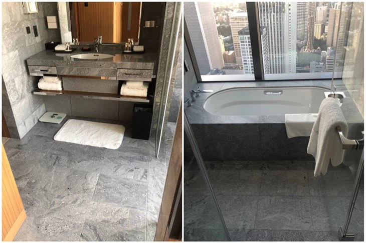 Dessus de vanité en granit gris