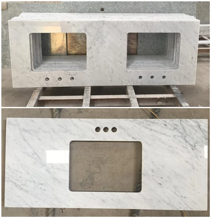 Comptoir en carreaux de marbre