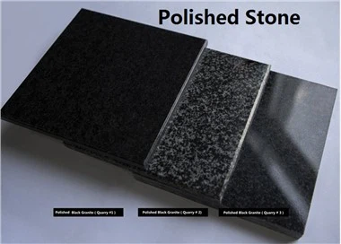 Tuile de granit noir 12x12