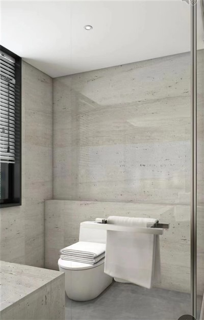 Sol de salle de bain en travertin