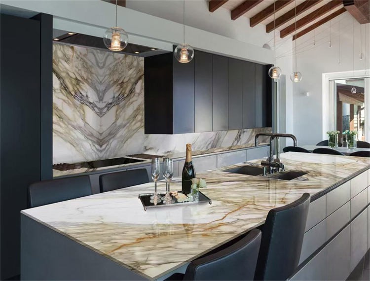 Calacatta gold marble countertops kitchen Calacatta gold marble countertops kitchen