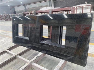 Dessus de vanité en granit à double évier