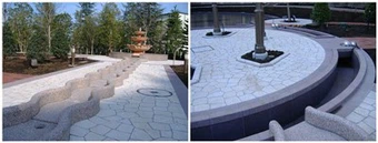 Granit pour l'extérieur de la villa et la conception du jardin